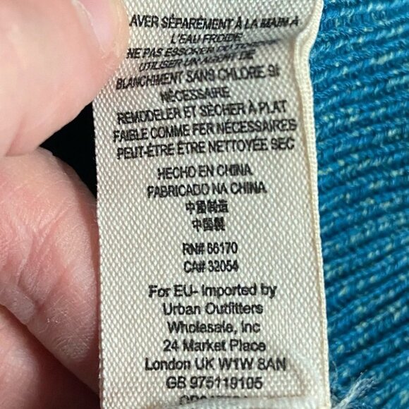 NWT Free People Sand Castle Pacific Blue Knit Sweater Size XS Boho New With Tags - Picture 6 of 6